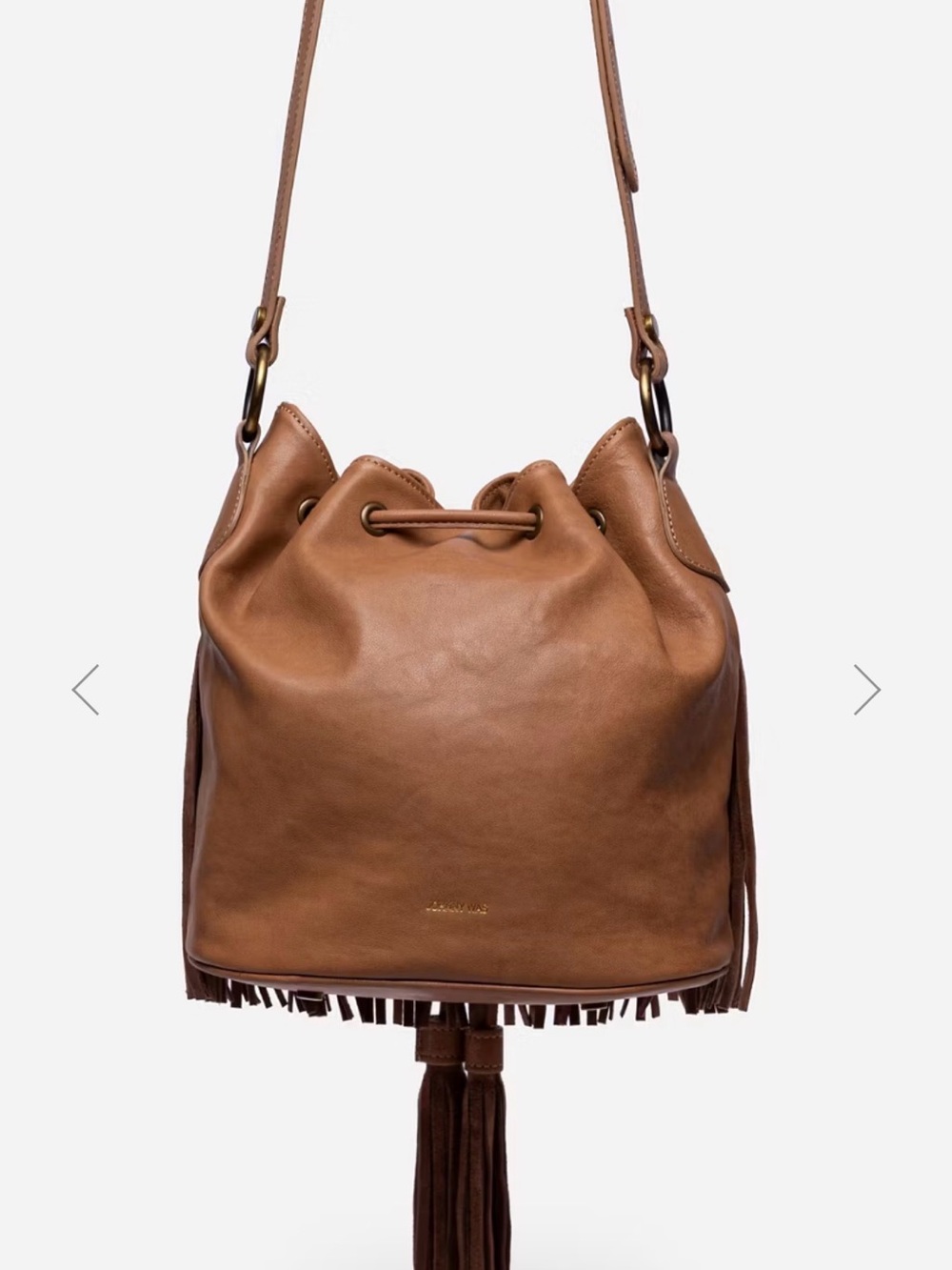 JOHNNY WAS Italian Leather Fringe Bucket Bag 100% Italian Leather |Made in Italy - Picture 2 of 4